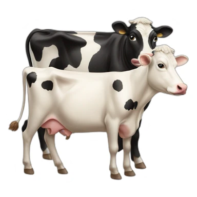 Three cows enjoying sticker