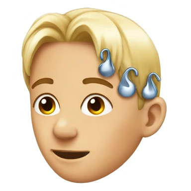 ear with ten piercings  sticker