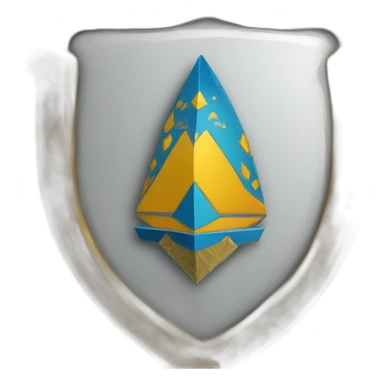 ethereum in the middle of a coat of arms sticker
