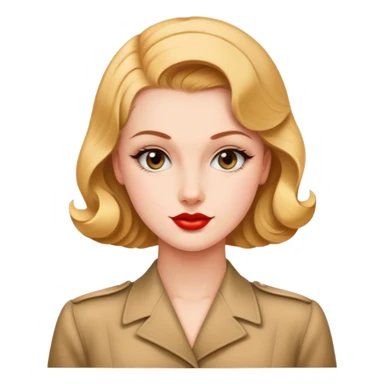 Beautiful woman in 1940’s woman fashion look sticker