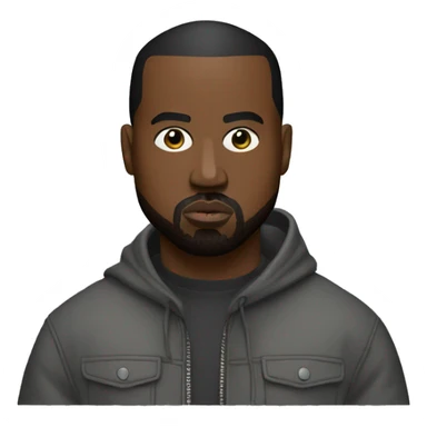 Kanye wearing Balenciaga sticker