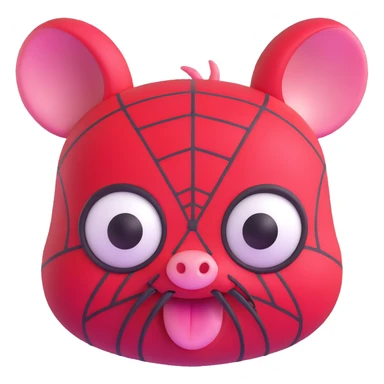 Spider-Ham face with expressive eyes sticker