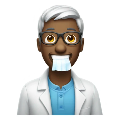 Toothpaste with glasses sticker