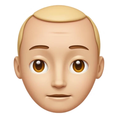 Apple-style 3D emoji of a human forehead only, smooth skin surface, minimal and clean design, no eyes or other facial parts, no background. sticker