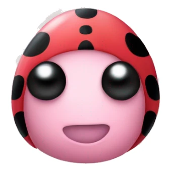 Cute light Pink lady bug with no face sticker