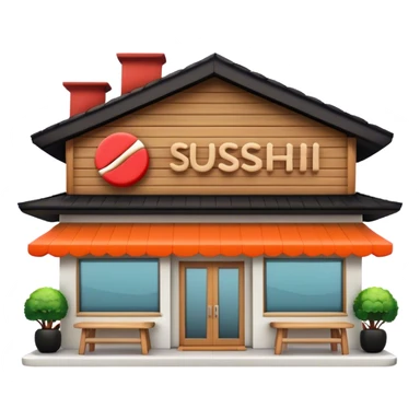 a sushi resteraunt exterior sticker