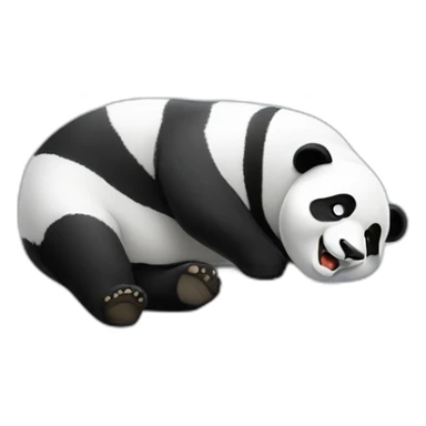 Panda fainting sticker