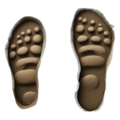 pair of shoe prints in the mud sticker