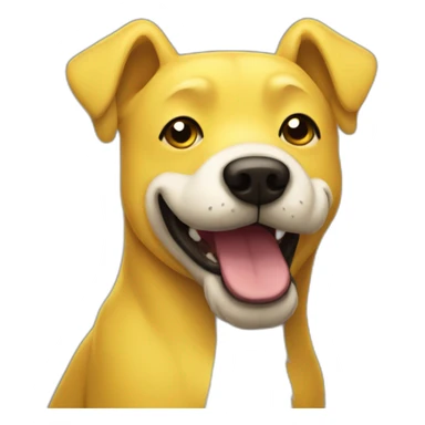 yellow dog with a mustache adventure time sticker