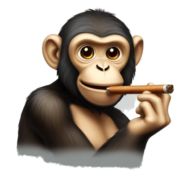 Monkey with cigar sticker