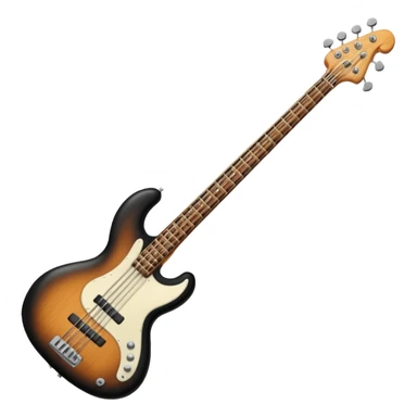 head of a electric bass guitar sticker