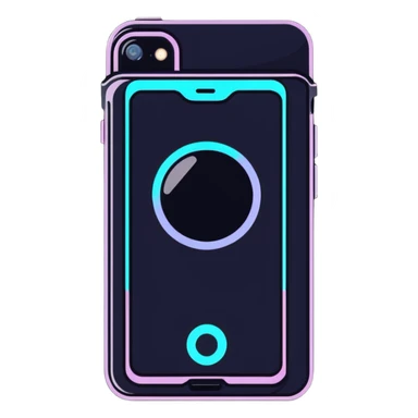 Advanced AI smartphone of the future with holographic projection, showing virtual assistant, mind-reading communication technology sticker