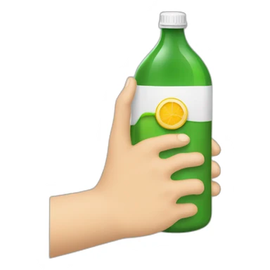 Mono enfadafo con una botella rota en la mano sticker