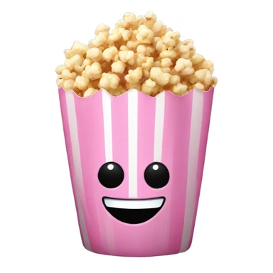Pink popcorn sticker