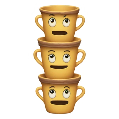 6 cups stacked up sticker