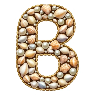 The number 1 is made of shells sticker