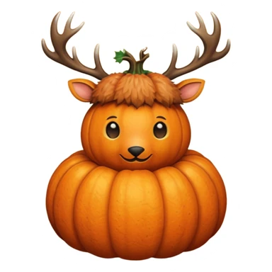 Cozy Autumn pumpkin and Deer sticker