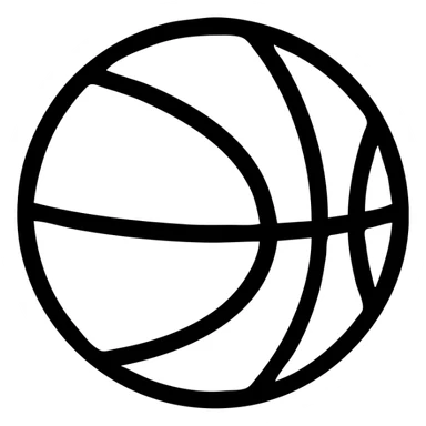basketball icon, simple, bold lines, minimal color, modern icon style sticker