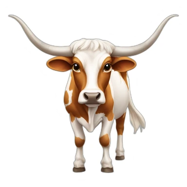 LONGHORN HEIFER WITH 6 FOOT HORNS sticker