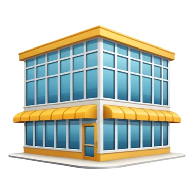 healthy restaurant building sticker