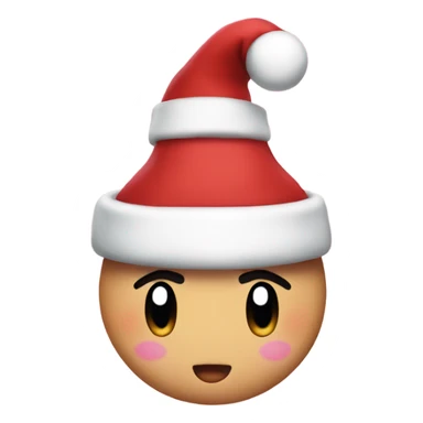 Kirby wearing a Christmas hat sticker
