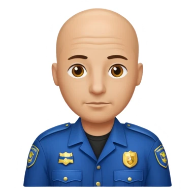 bald police sticker