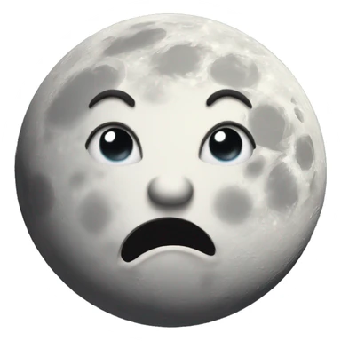 moon crazy face sticker