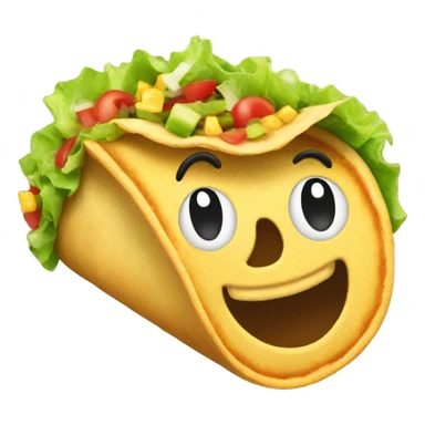 Happy taco sticker