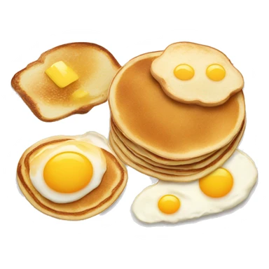 Pancakes eggs toast wine sticker