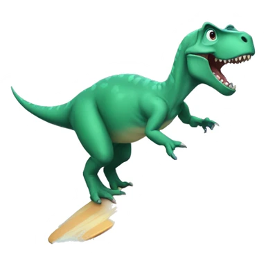 Dinosaur surfing sticker