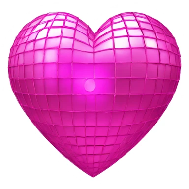 Pink disco ball heart sticker