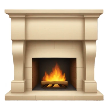 Christmas asthetic beige fireplace sticker