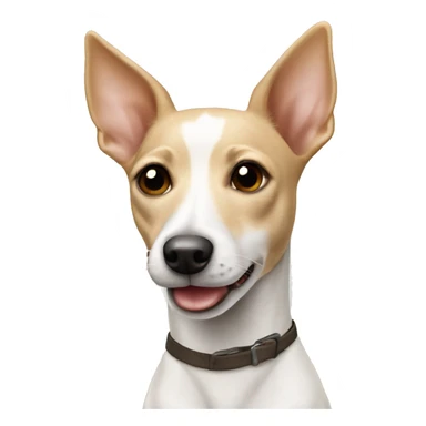 White and beige rat terrier sticker