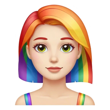 woman with rainbow flag sticker