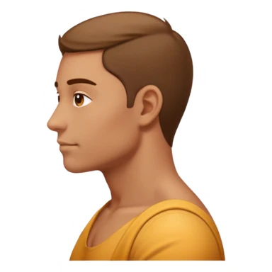 Create a shoulder emoji with all 3 delts visible. Side shoulder view. Arms down and show only shoulder part. Describe shoulder with more details. sticker