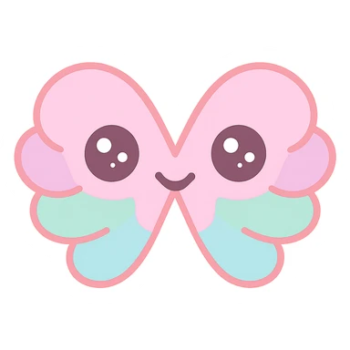 a pair of wings kawaii style sticker