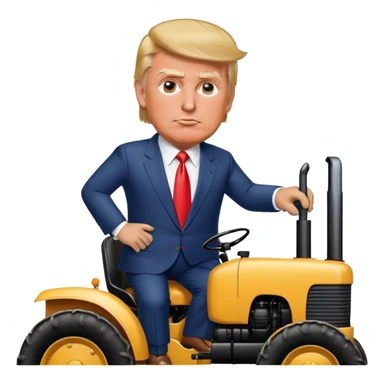 Donald trump on a tractor sticker