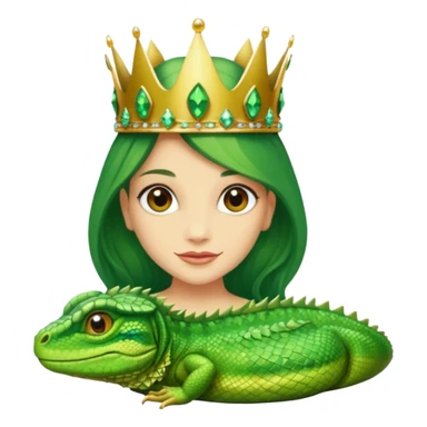 Lizard queen and lizard king  sticker
