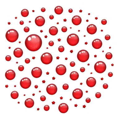 red glitter dead sticker