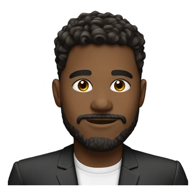 Low taper fade dark brown hair sticker