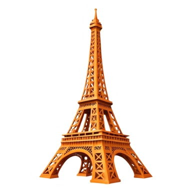 Orange Eiffel Tower sticker