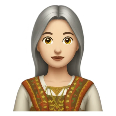 slavic clothing woman sticker