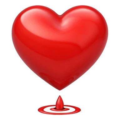 3 D spinning red heart sticker