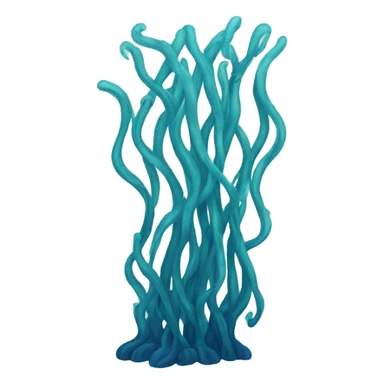 tall blue seaweed flowing sticker