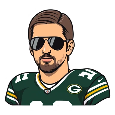 Aaron Rodgers wearing aviators  sticker