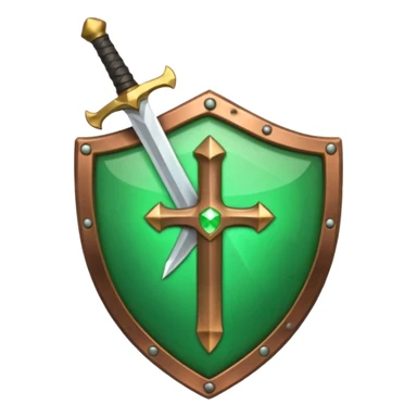 discord emoijis for a sword shield and healing icon in the same styler sticker