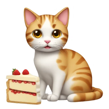 cat with cheesecake sticker