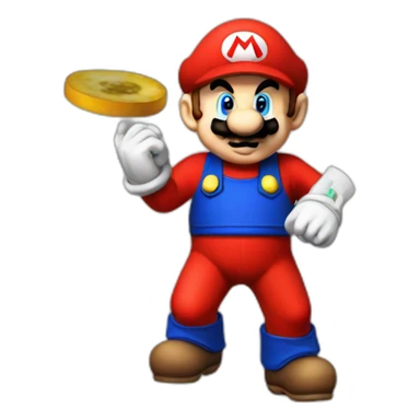 Mario versus Sangoku sticker