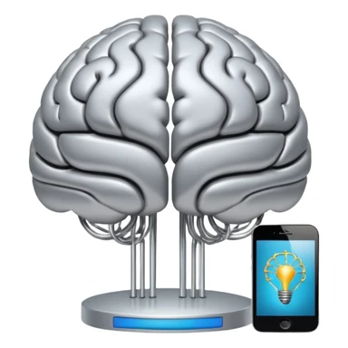 a second brain connected to a database sticker