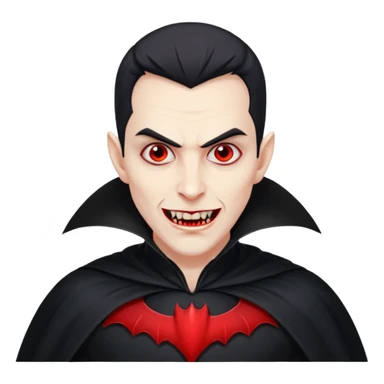 Vampire dracula – Pale figure with fangs and cape sticker
